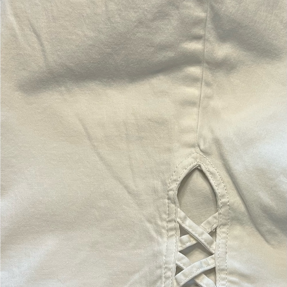 Croft & Barrow Cream Elastic Waist Capris- Size 2X - Picture 7 of 12